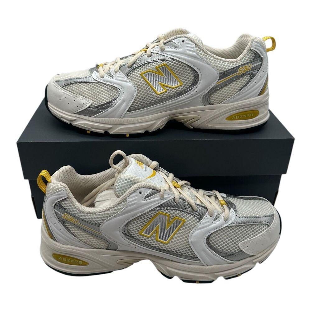 New Balance 530‎ Running Shoes Mens 8 D Womens 9.5 White Yellow Ginger Lemon